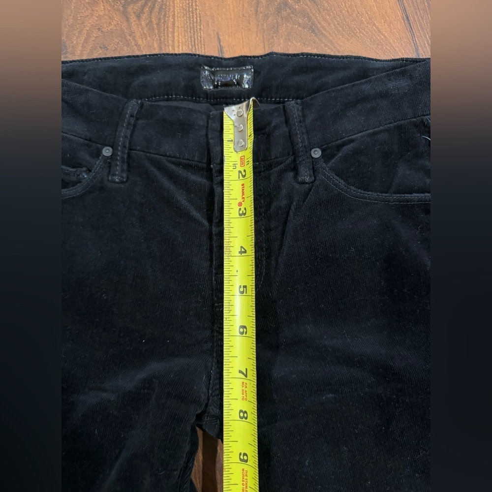 MOTHER velvet The Looker Ankle Fray Pants Black Size 25 - Picture 7 of 10